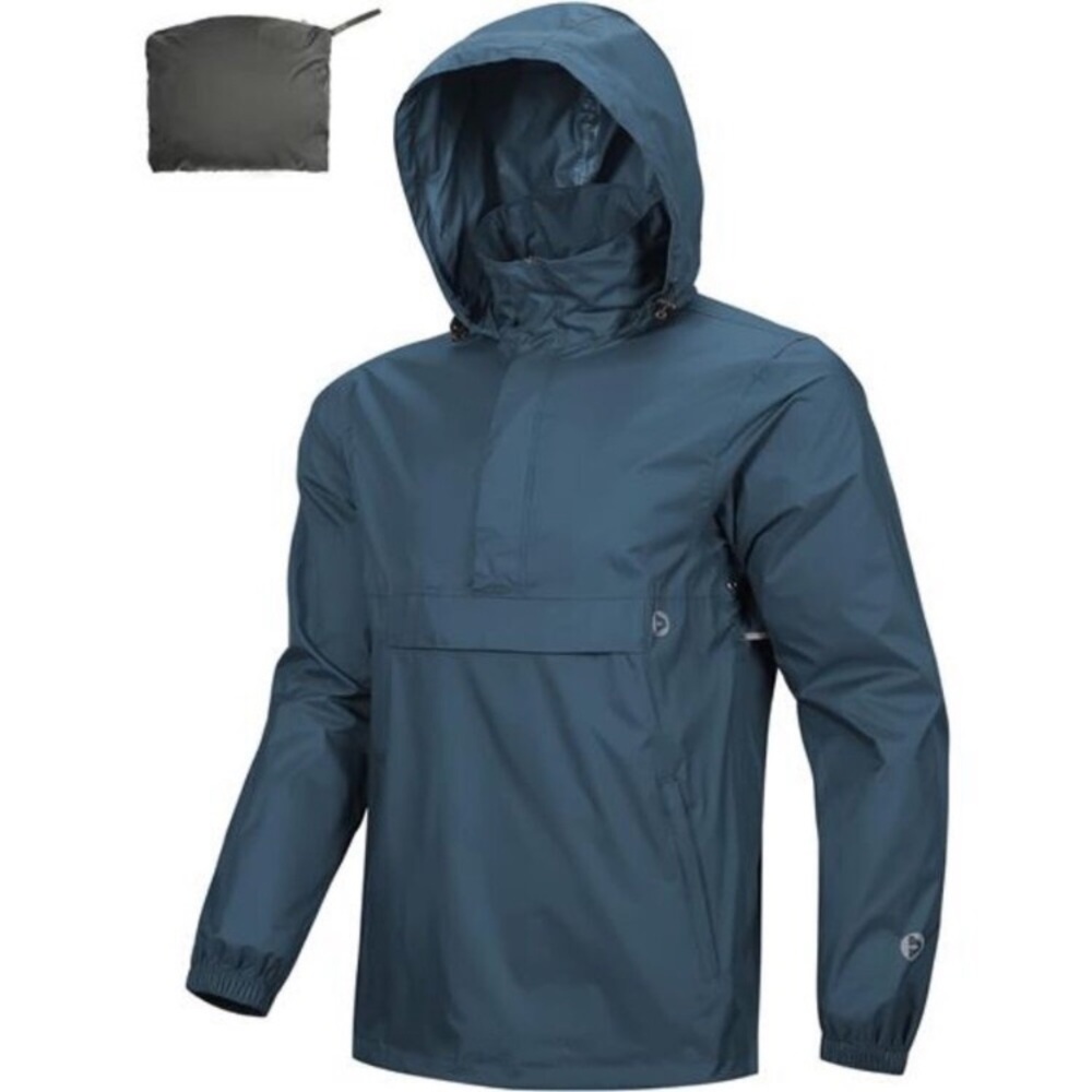 Outdoor Ventures Men's Rain Jacket Waterproof Lightweight Packable Rain Pullover